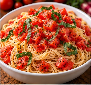 Angel Hair and Fresh Basil Tomatoes