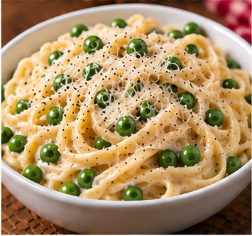 Creamy Peas Fettuccine